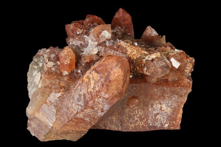 Natural, Red Quartz Crystal Cluster - Morocco #142920